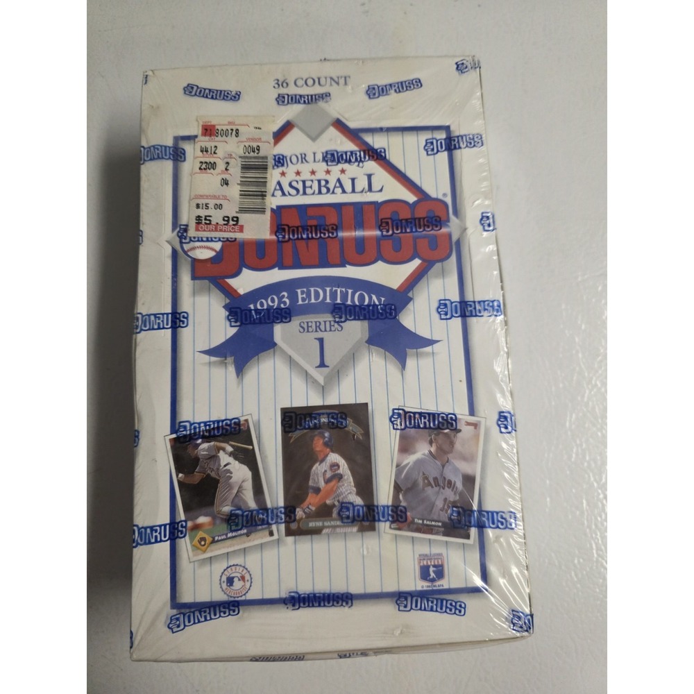 1993 Donruss Baseball Series 1 Factory Sealed 36 Pack Box